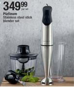 Platinum Stainless Steel Stick Blender Set-Per Set