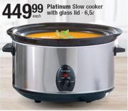 Platinum 6.5Ltr Slow Cooker With Glass Lid