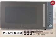 Platinum 30ltr Digital Silver Microwave Oven