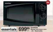 Essentials 20Ltr Manual Microwave Oven