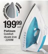 Platinum Comfort Stainless Steel Stram Iron 2200W