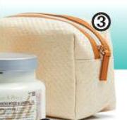 Natural Tan Rattan Weave Clutch Toiletry Bag