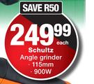 Schultz Angle Grinder 115mm/900W-Each