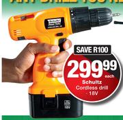 Schultz Cordless Drill 18V-Each