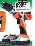 Schultz Lithium Cordless Drill 18V-Each