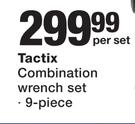 Tactix Combination Wrench Set 9-Piece-Per Set