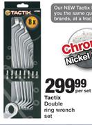 Tactix Double Ring Wrench Set-Per Set