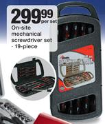 On-Site Mechanical Screwdriver Set 19-Piece-Per Set