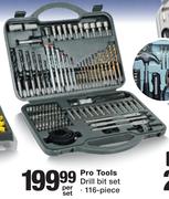 Pro Tools Drill Bit Set 116-Piece-Per Set