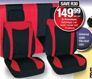 Q premium 6 Piece Santiago Car Seat Cover Set Assorted-Per Set