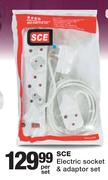SCE Electric Socket & Adaptor Set-Per Set
