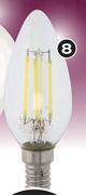 Lumaglo Globe Filament Candle WW/CW/SES-4W