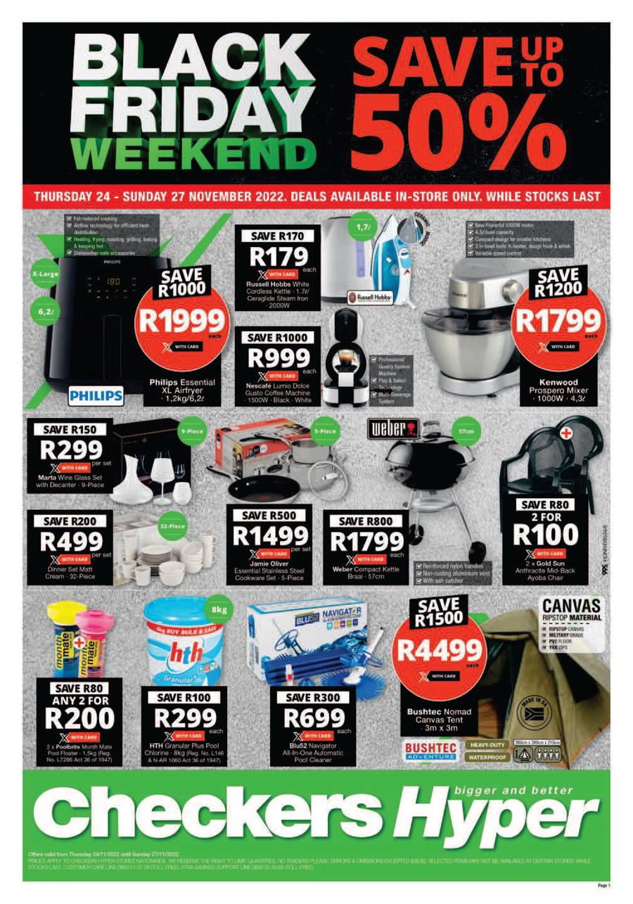 Checkers Hyper Western Cape : Black Friday Weekend (24 November - 27  November 2022) — m.