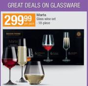 Marta 18 Piece Glass Wine Set-Per Pack