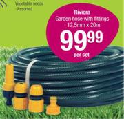 Riviera Garden Hose With Fittings 12.5mm x 20m-Per Set