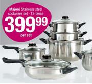 Majore 12 Piece Stainless Steel Cookware Set-Per Set