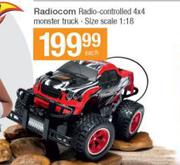 Radiocom Radio Controlled 4 x 4 Monster Truck Size Scale 1:18-Each
