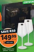 Leira Crystal Wine Glasses (6 Pieces)-Per Set