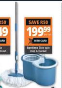 Spotless Blue Spin Mop & Bucket-Per Set