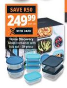 Home Discovery 20 Piece Glass Container With Lids Set-Per Set