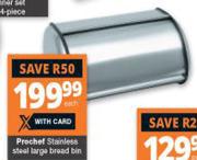 Prochef Stainless Steel Large Bread Bin-Each