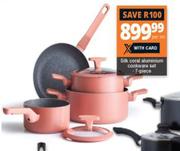 Silk Coral Aluminium Cookware Set 7 Piece-Per Set