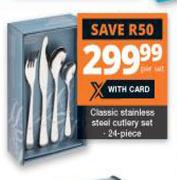 Classic 24 Piece Stainless Steel Cutlery Set-Per Set