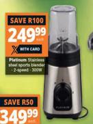 Platinum Stainless Steel Sports Blender-Each