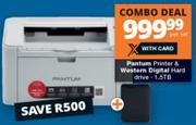 Pantum Printer & Western Digital Hard Drive 1.5TB-Per Set