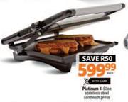 Platinum 4 Slice Stainless Steel Sandwich Press
