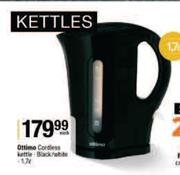Ottima 1.7Ltr Cordless Kettle (Black/White)-Each