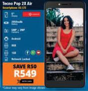 Tecno Pop 2X Air 4G LTE Smartphone