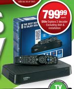 DStv Explora 2 Decoder Excluding Dish & Installation-Each