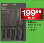 Aristan 5 Piece Black Coated Knife Set-Per Set