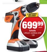 Schultz 18V Lithium Cordless Drill-Each