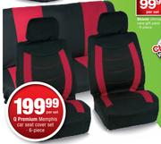Q Premium 6 Piece Memphis Car Seat Cover Set-Per Set