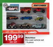 Matchbox 9 Piece Die Cast Vehicle Set-Per Set