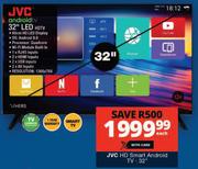 JVC 32" (80cm) HD Smart Android TV-Each