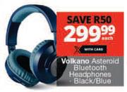 Volkano Asteroid Bluetooth Black/ Blue Headphones-Each