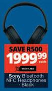 Sony Bluetooth NFC Headphones (Black)-Each