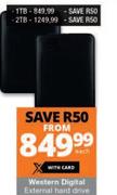 Western Digital External Hard Drive 2TB