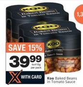 Koo Baked Beans In Tomato Sauce-4 x 410g Per Pack