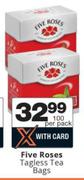 Five Roses Tagless Tea Bags-100 Per Pack