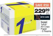 Sappi 1Plus A4 Copy Paper 5 Reams-Per Box