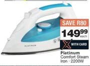 Platinum 2200W Comfort Steam Iron-Each