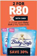 Baby Soft 2 Ply Toilet Rolls-2x9 Per Pack