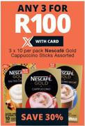 Nescafe Gold Cappuccino Sticks-3x10 Per Pack