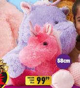 Unicorn Teddy 58cm-Each