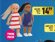 Chic Girl Dolls Twin Pack 15cm