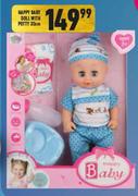 Happy Baby Doll With Potty 30cm